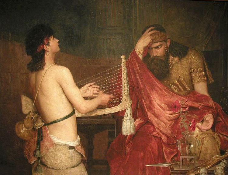 Ernst Josephson David and Saul oil painting image